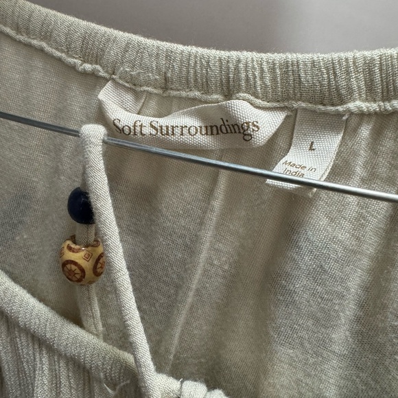 soft surroundings embroidered peasant top - Picture 2 of 5